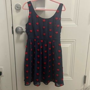 Modcloth Heart A-Line Dress Size L